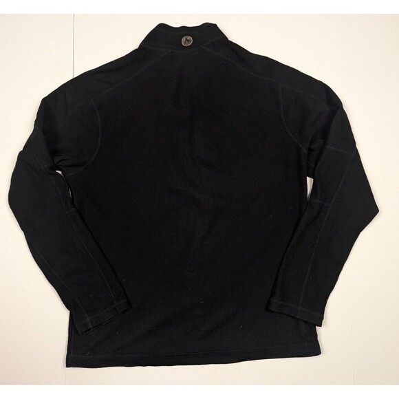 Marmot Light Weight Quarter Zip Long Sleeve Fleece Sweater Black Mens Medium - Picture 2 of 13